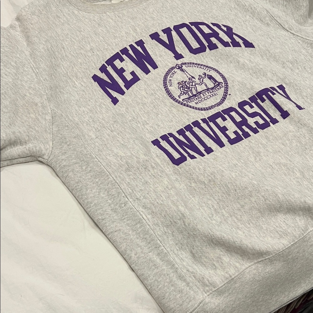 Vintage Gray NYU champion Sweatshirt sz Medium - Picture 5 of 7